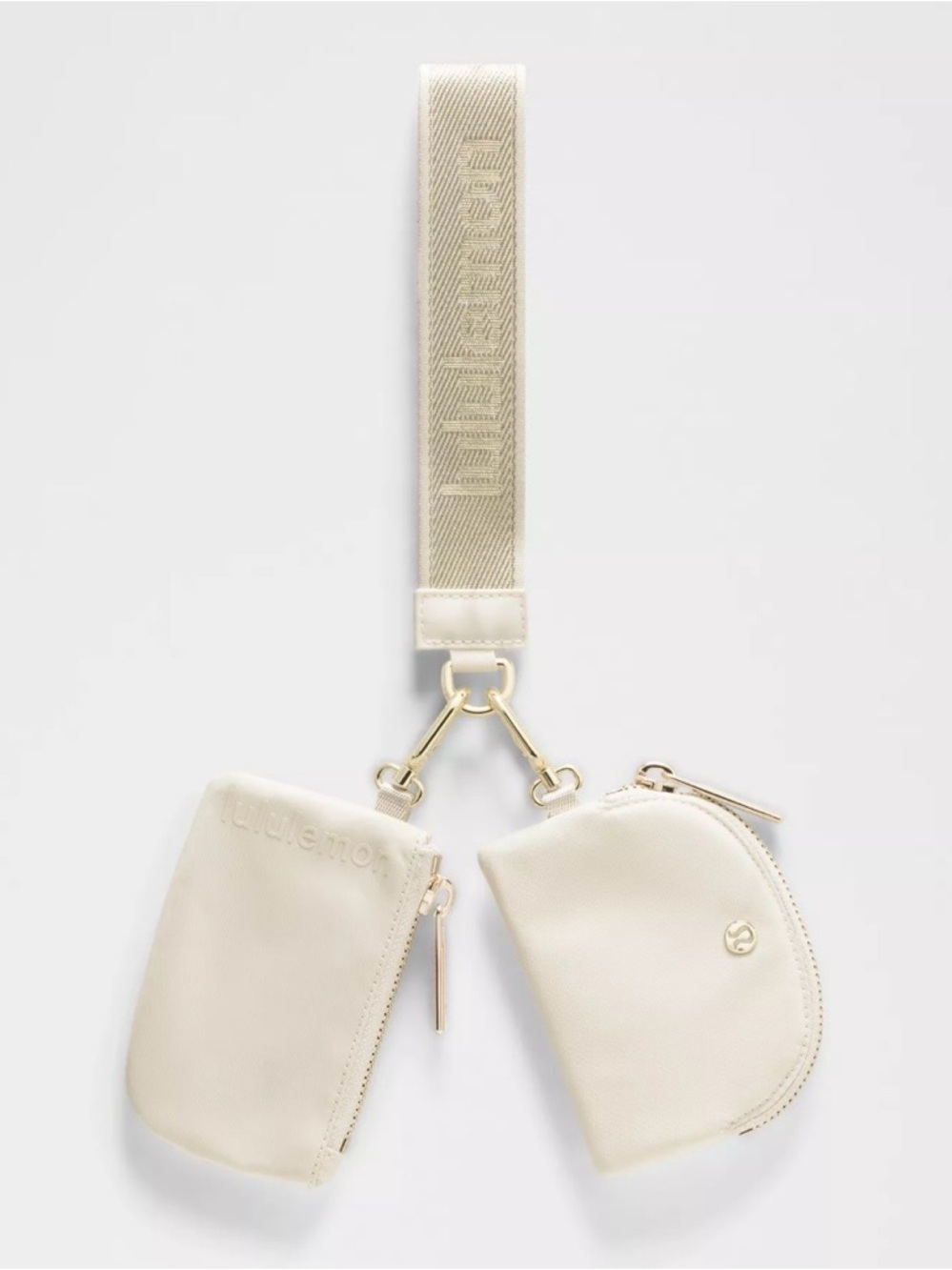 lululemon Dual Pouch Wristlet metallic wordmark